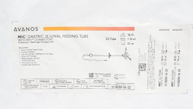 Avanos 8250-16-22 MIC Gastric-Jejunal Feeding Tube 16Fr x 22cm 7-10ml (x)